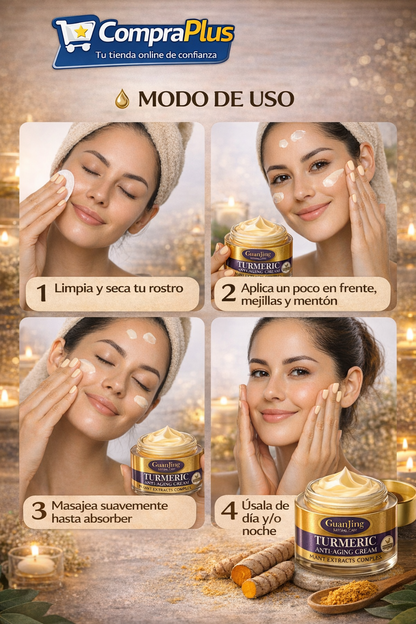 Crema Facial de Cúrcuma 50 ml Anti-Edad