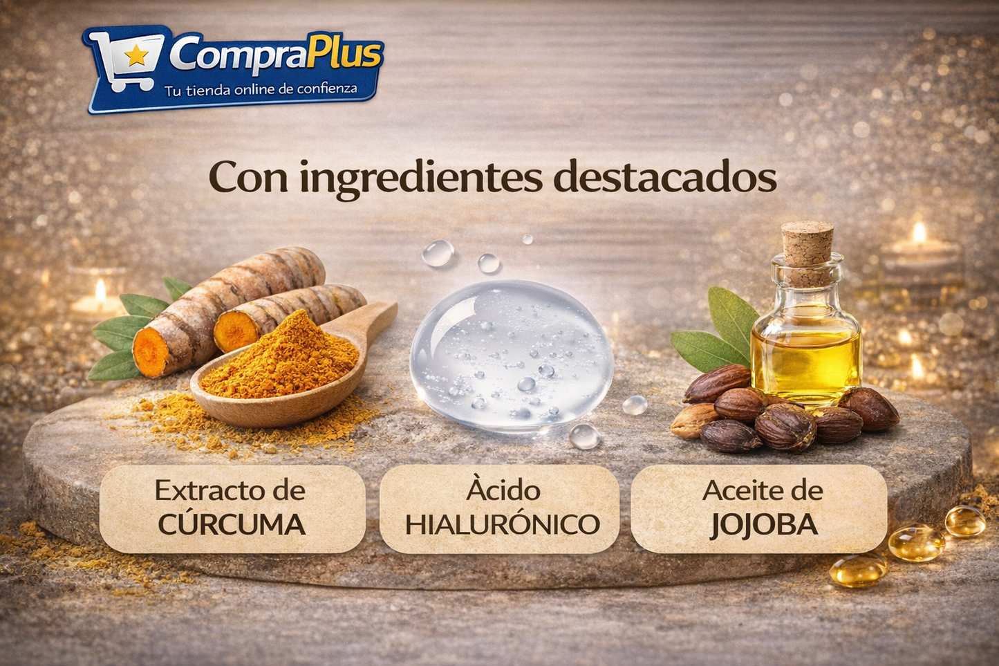 Crema Facial de Cúrcuma 50 ml Anti-Edad